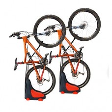 Roll & Store Space Saving Bike Stand for Indoor & Outdoor  Suits All Bicycle Types (MTB  Road  Cruiser  BMX)  Built-in Side Storage Units  No Mounting Required  2 Positions: Vertical and Horizontal. - B07GPL852H